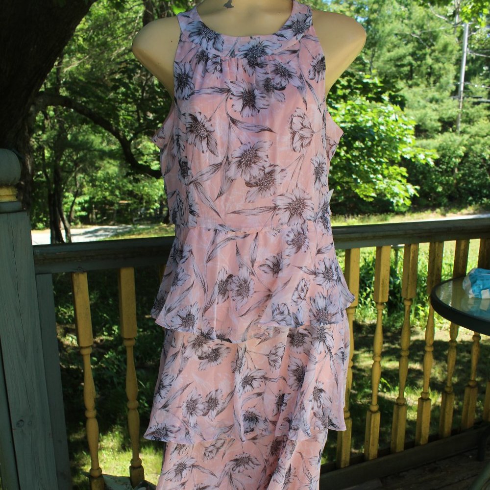 NWT Shelby & Parker Floral Layered Maxi  Dress Sz 14 Summer Dress